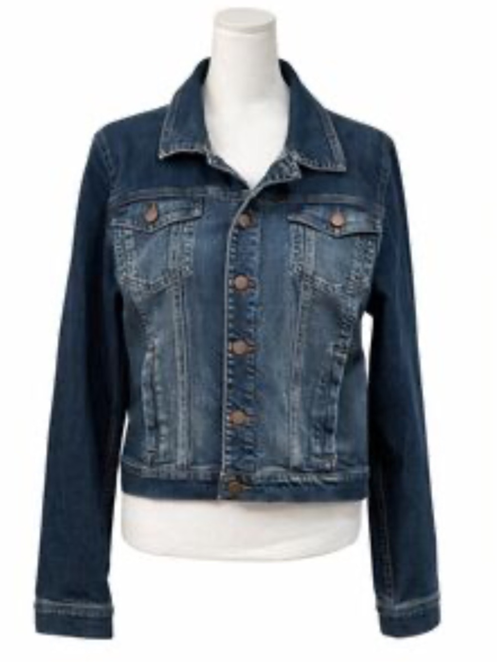 Eileen Fisher Organic Cotton Stretch Denim Jacket Size XS